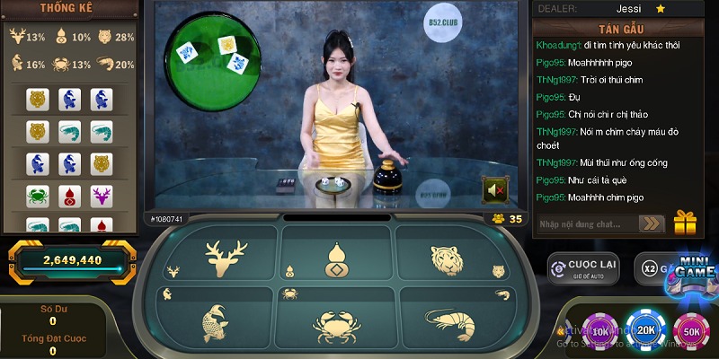Bầu Cua Sexy là phiên bản game livetream với những cô nàng MC nóng bỏng